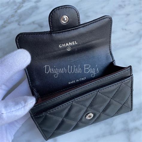 chanel card holder keychain|chanel classic wallet on chain.